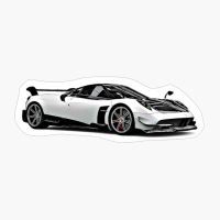 Pagani Huayra Supercar Racing Cartoon