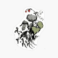 Botanical Illustration Of A Tropical Begonia Plant Sketch Of The Green Leafs And Flowers By Manuelunsui