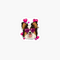 Papillon Valentines Day Shirt Heart Dog Love