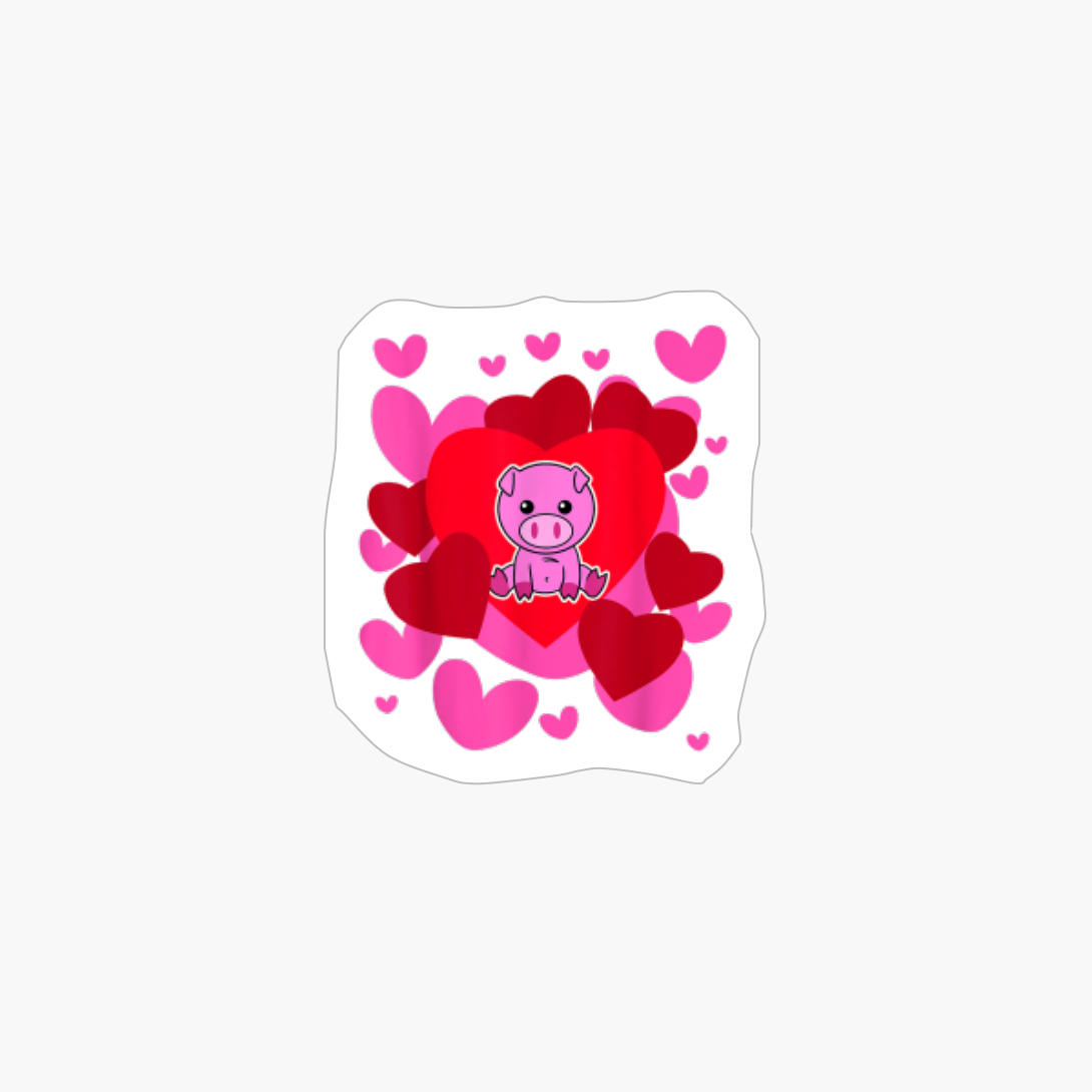 Pig Love Animal Romantic Valentines Day