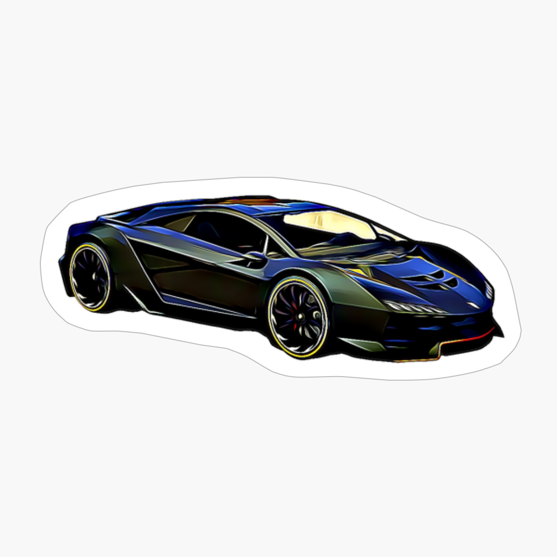 Italian Supercar Zen Cartoon