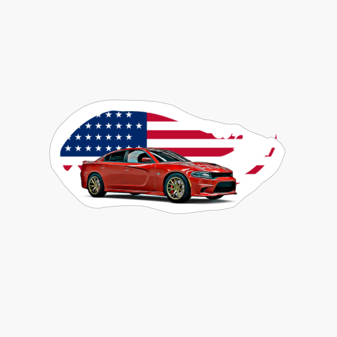 Charger Hellcat USA Print