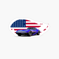 Vintage Stingray Purple USA Print