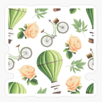Whimsical Green Hot Air Balloon