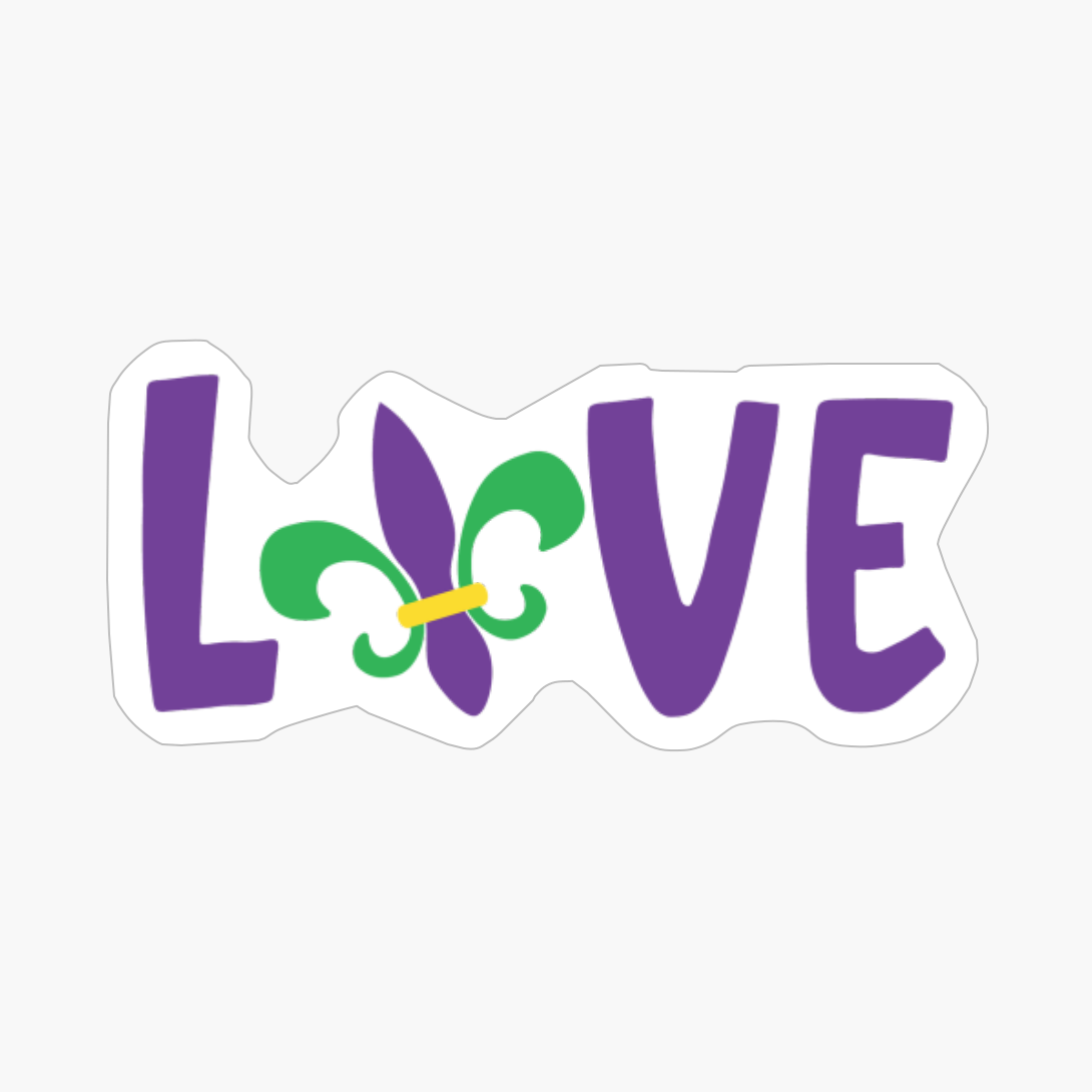Love, Mardi Gras Gift, Fleur De Lis Gift