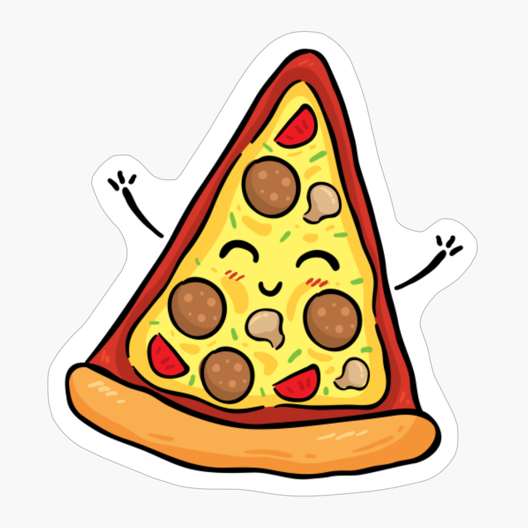 Be Happy And Love Pizza - A Funny Gift For A Food Lover!